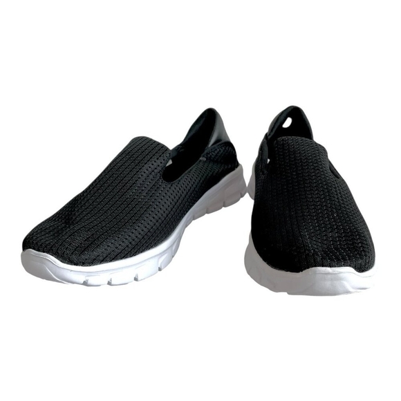 Women’s Black Mesh Athletic Sneakers Walking Moccasins Shoes Sz 10 NWOB - Picture 3 of 5